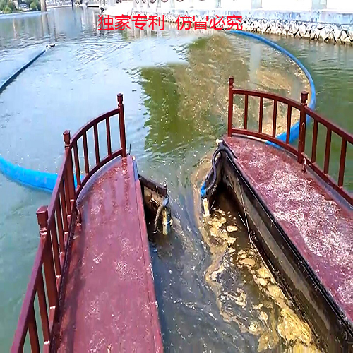 油污清理长臂船