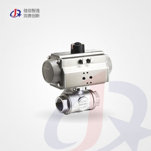 气动三通螺纹球阀