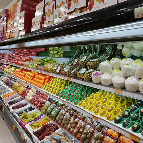 风幕柜，展示库（水果、蔬菜、鲜花、牛奶）